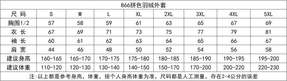 冬季保暖加厚羽绒服内胆三合一拼色冲锋衣YS-866(图1) 13405330515503023.jpeg