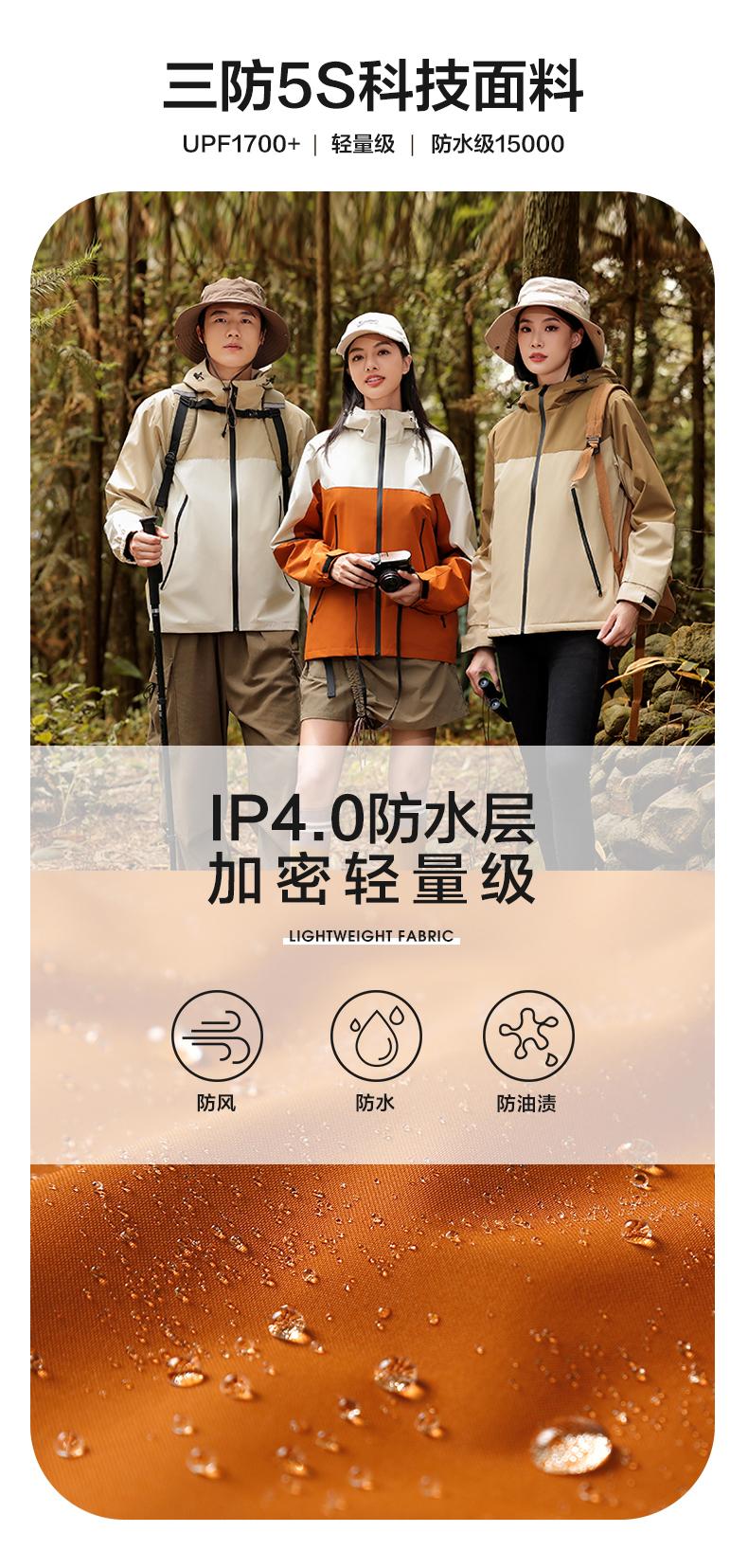 秋季常规薄款连帽拼色冲锋衣YS-6880(图7) 13405331410728021.jpeg