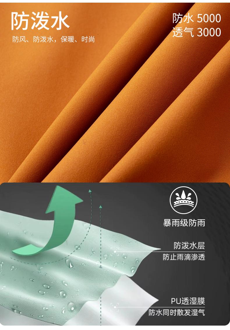 户外高端压胶商务单层功能性连帽硬壳冲锋衣CF-GT3-820(图3) 详情 (3).jpeg