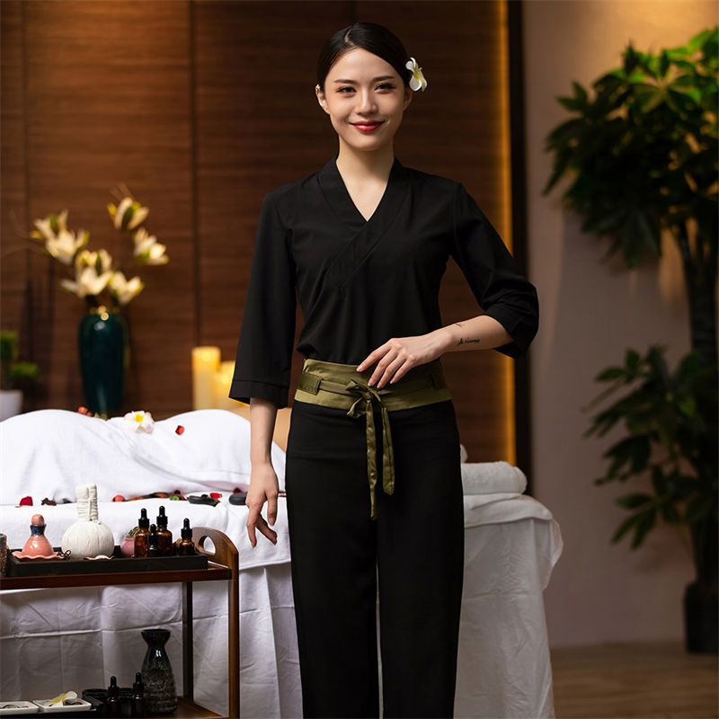 涤纶黑色裤子修身版技师服通款女款CF-H35-88028