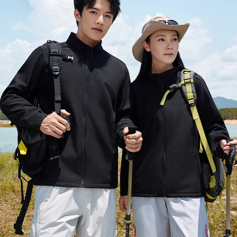 户外休闲夹克软壳衣款立领薄款一体式冲锋衣外套CF-GT3-M9