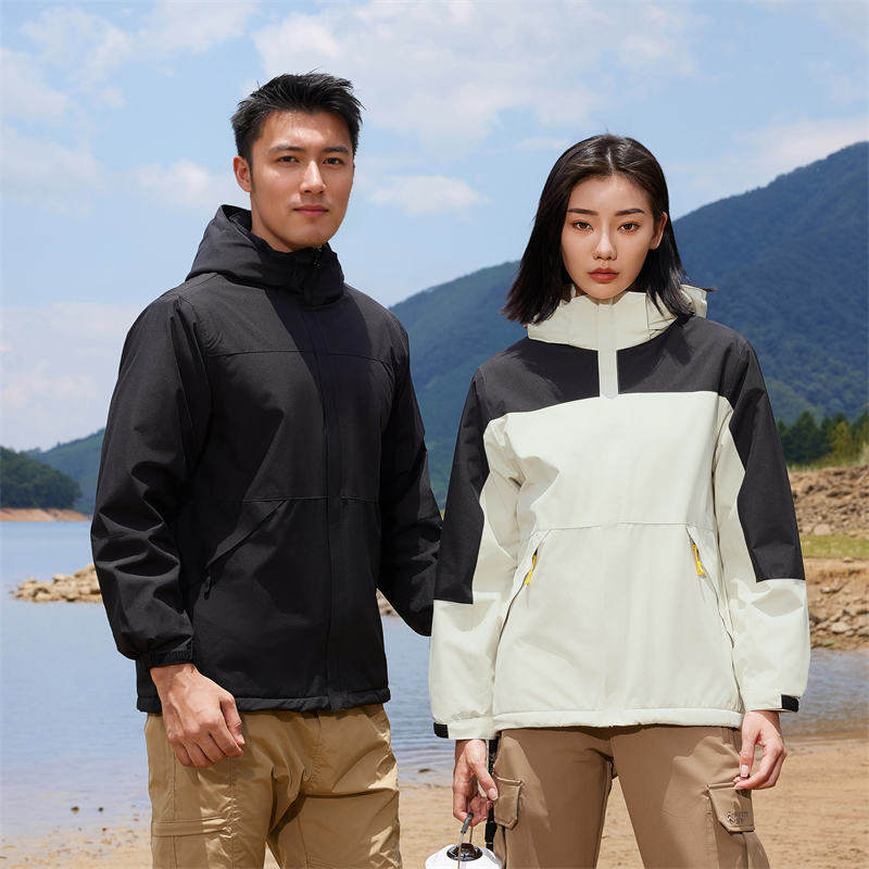 户外防风防水一体式网里薄款冲锋衣CF-G26-8714